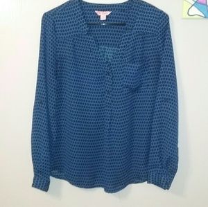 Candie's Blue and Black Top